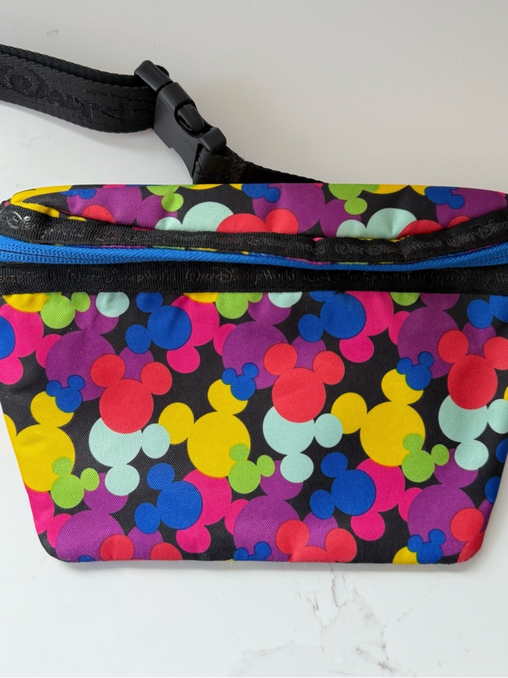 Disney Multicolor Mickey Pattern Crossbody Bag